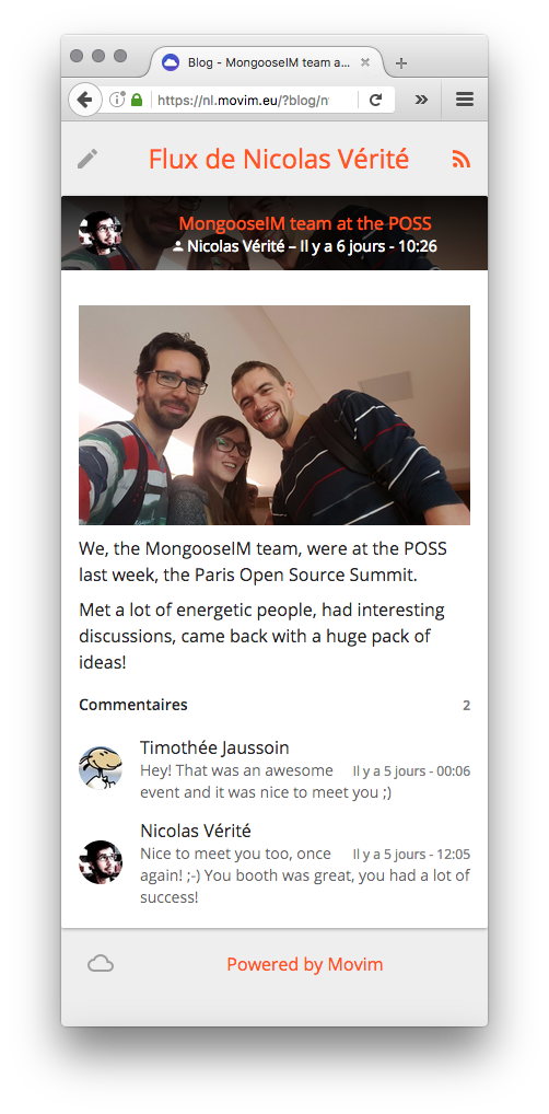 Movim et le microblogging social sur PubSub