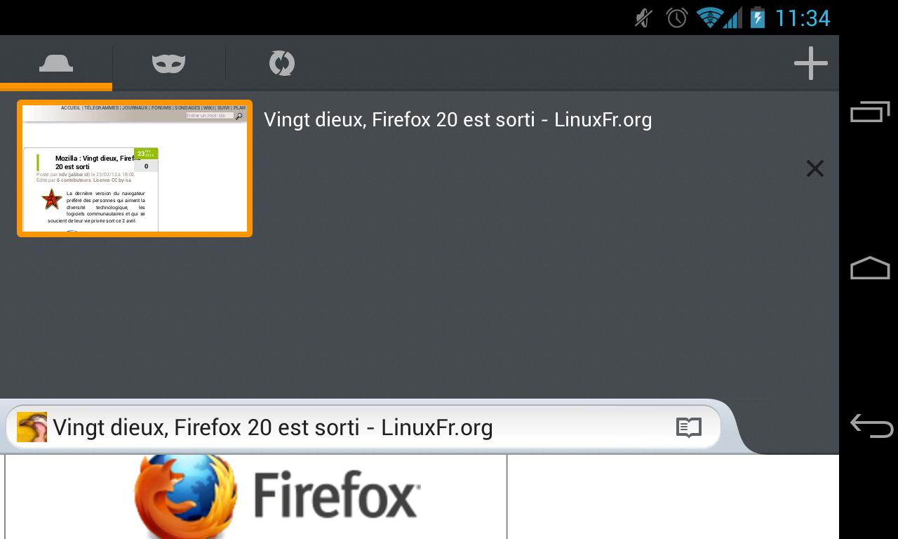 Firefox mobile version 20