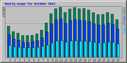 Hourly usage for October 2013