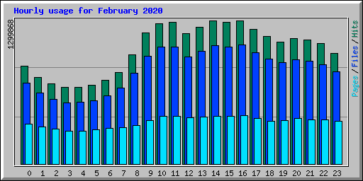 Hourly usage for February 2020