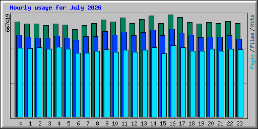 Hourly usage for July 2026